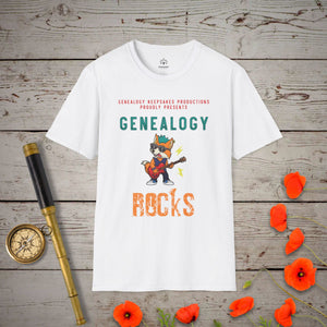 Genealogy Rocks T-Shirt in White by Genealogy Keepsakes