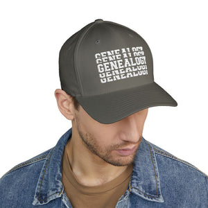 Genealogy Stacked Embroidered Cap in Olive by Genealogy Keepsakes