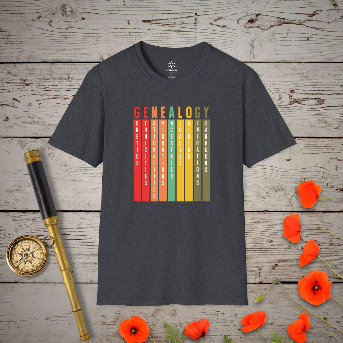 Genealogy T-Shirt - Genealogy Keepsakes Custom Genealogy Gift - Dark Heather Grey S