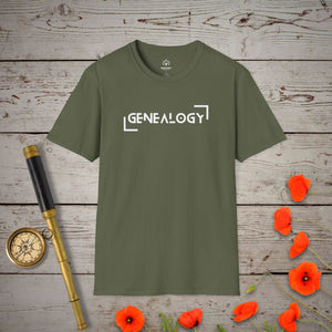 Genealogy T-Shirt in Military Green by Genealogy Keepsakes