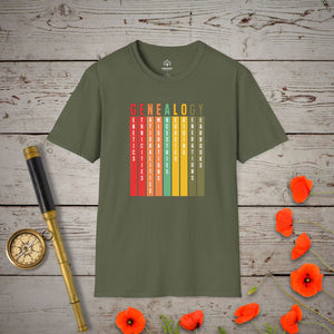 Genealogy T-Shirt - Genealogy Keepsakes Custom Genealogy Gift - Military Green S