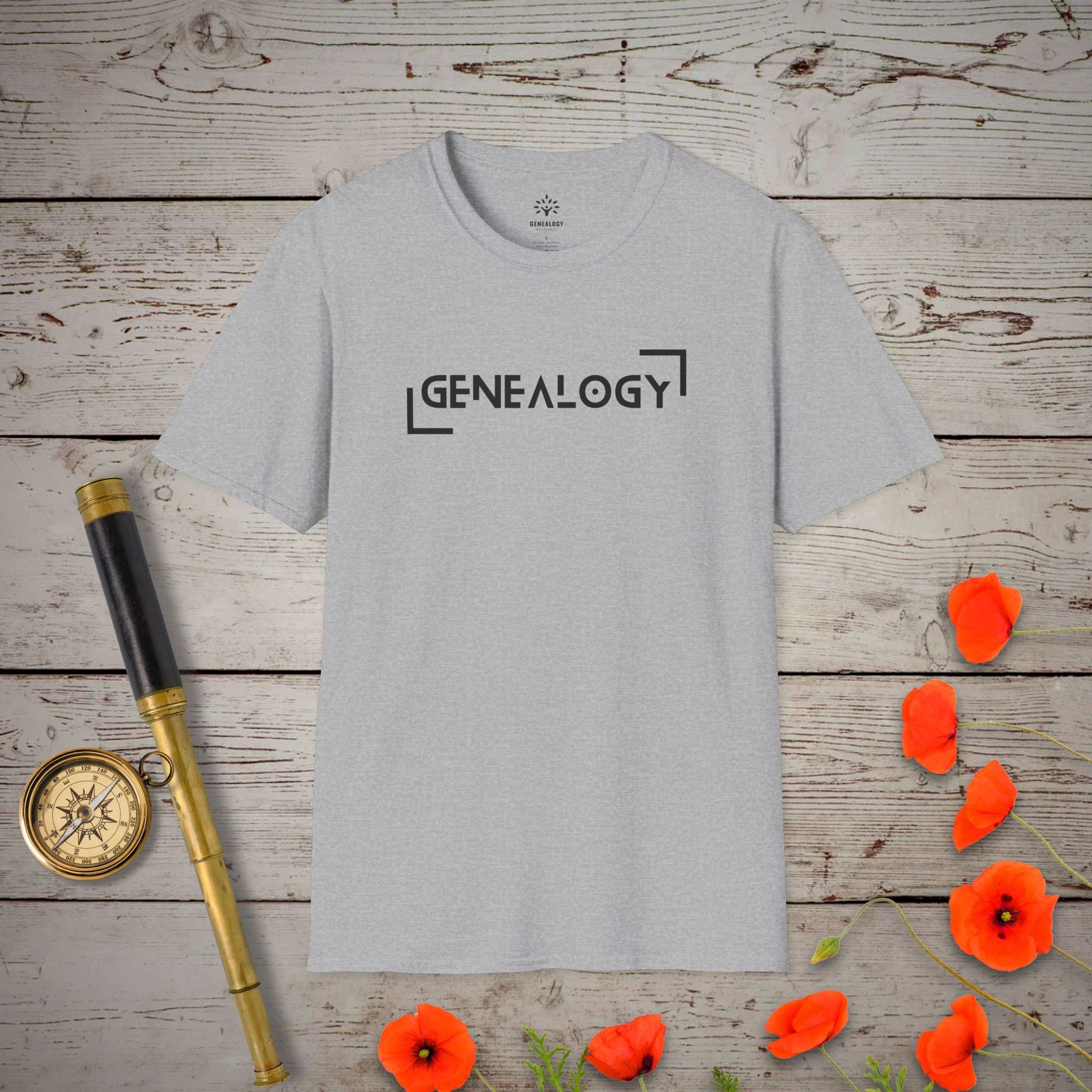 Genealogy T-Shirt in Sport Grey by Genealogy Keepsakes