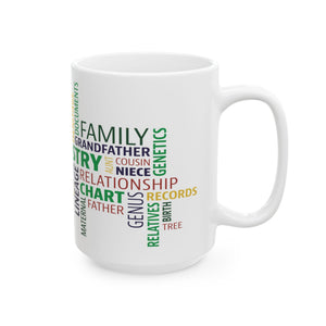 Genealogy Word Cloud Mug (11oz|15oz) in by Genealogy Keepsakes
