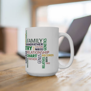 Genealogy Word Cloud Mug (11oz|15oz) in by Genealogy Keepsakes