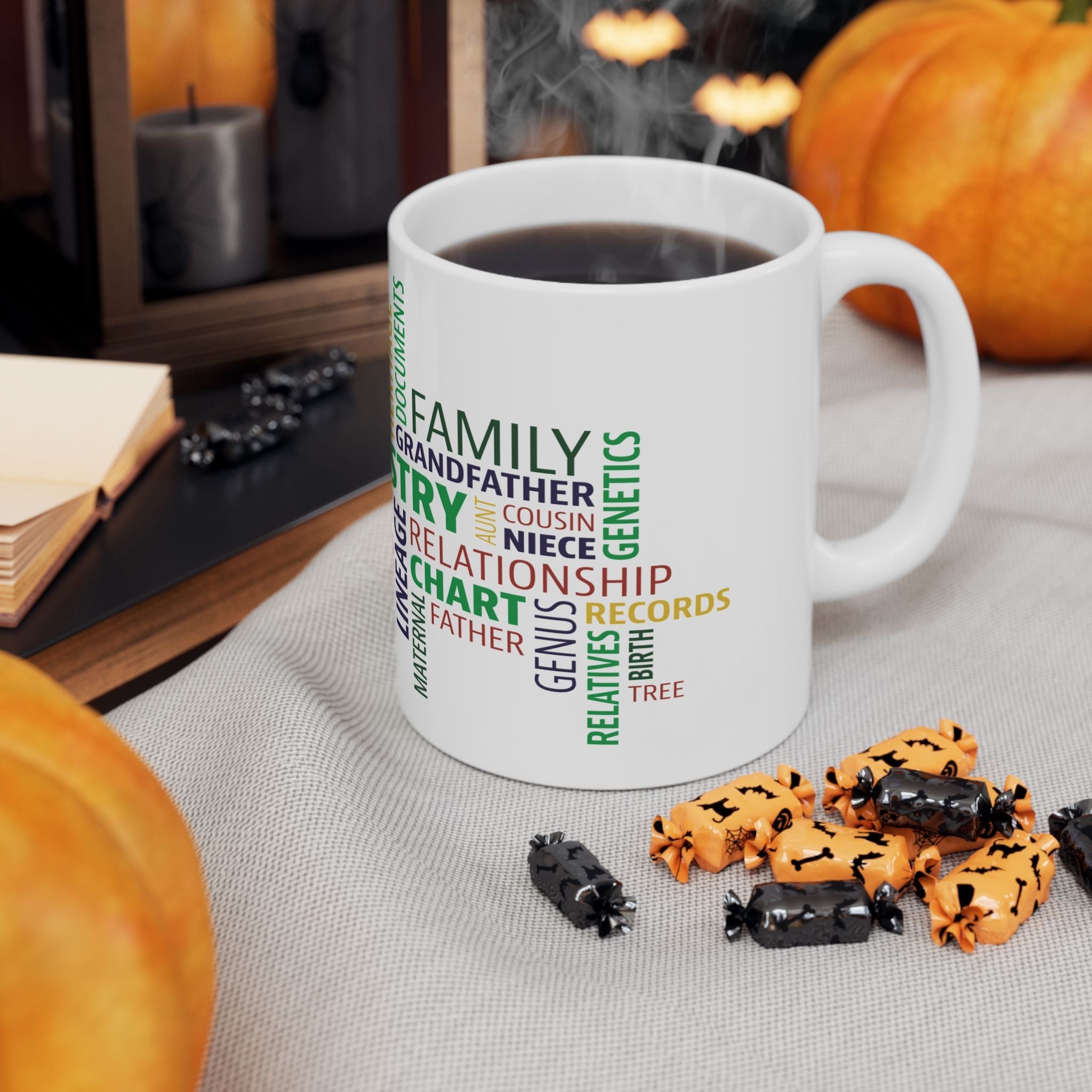 Genealogy Word Cloud Mug (11oz|15oz) in by Genealogy Keepsakes