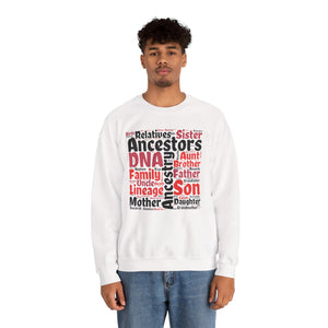Genealogy Word Cloud Sweatshirt in by Genealogy Keepsakes
