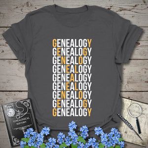 Genealogy X T-Shirt in Charcoal by Genealogy Keepsakes