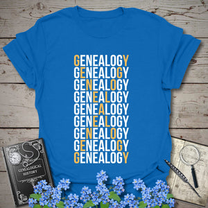 Genealogy X T-Shirt in Royal by Genealogy Keepsakes