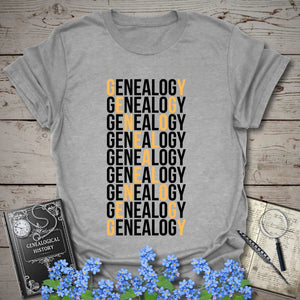 Genealogy X T-Shirt in Sport Grey by Genealogy Keepsakes