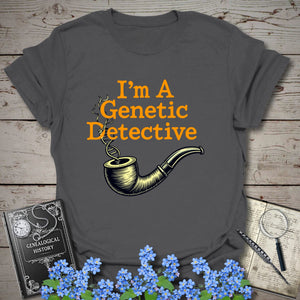 Genetic Detective T-Shirt in Charcoal by Genealogy Keepsakes