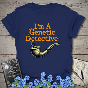 Genetic Detective T-Shirt in Navy by Genealogy Keepsakes