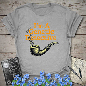 Genetic Detective T-Shirt in Sport Grey by Genealogy Keepsakes