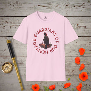 Guardians of our Heritage T-Shirt in Light Pink by Genealogy Keepsakes
