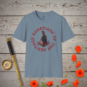 Guardians of our Heritage T-Shirt in Stone Blue by Genealogy Keepsakes