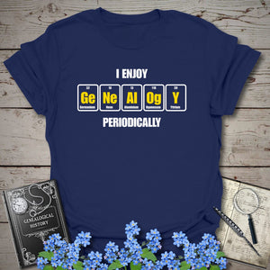 I Enjoy Genealogy Periodically T-Shirt - Genealogy Keepsakes Custom Genealogy Gift - Navy S