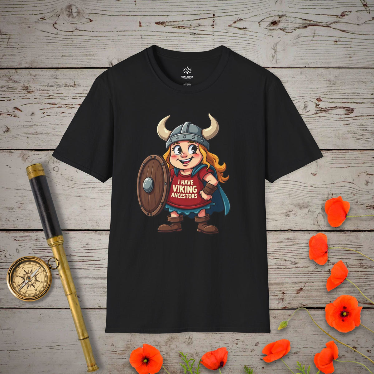 I Have Viking Ancestors T-Shirt - Genealogy Keepsakes Custom Genealogy Gift - Black S