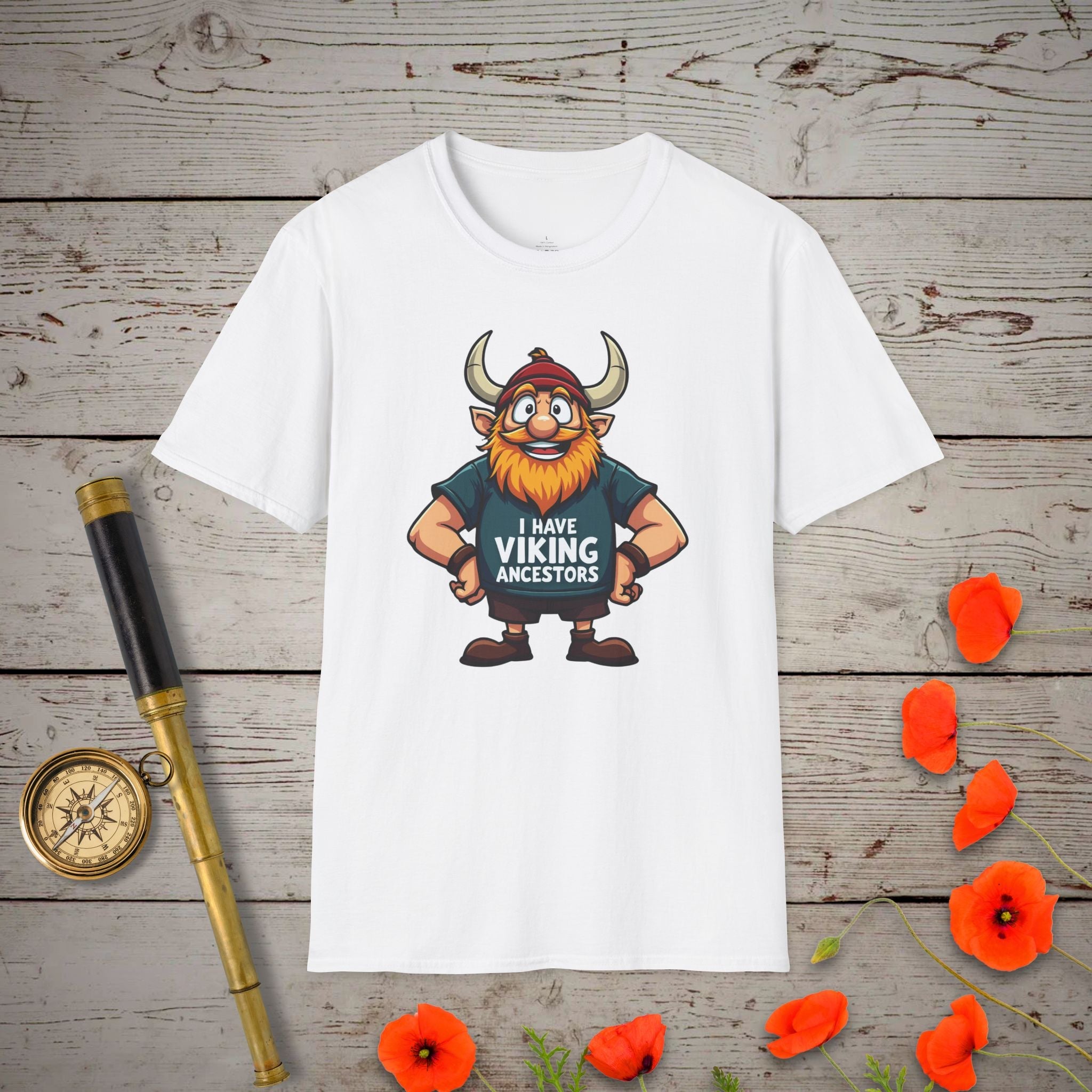I Have Viking Ancestors T-Shirt in White by Genealogy Keepsakes
