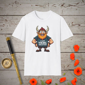 I Have Viking Ancestors T-Shirt in White by Genealogy Keepsakes