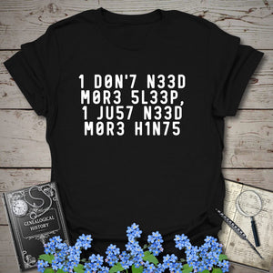 I Need More Hints T-Shirt - Genealogy Keepsakes Custom Genealogy Gift - Black S
