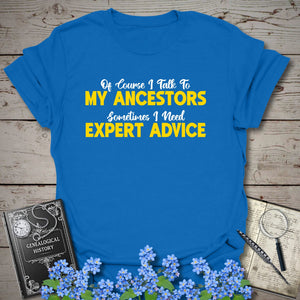 I Speak To My Ancestors T-Shirt in Royal by Genealogy Keepsakes