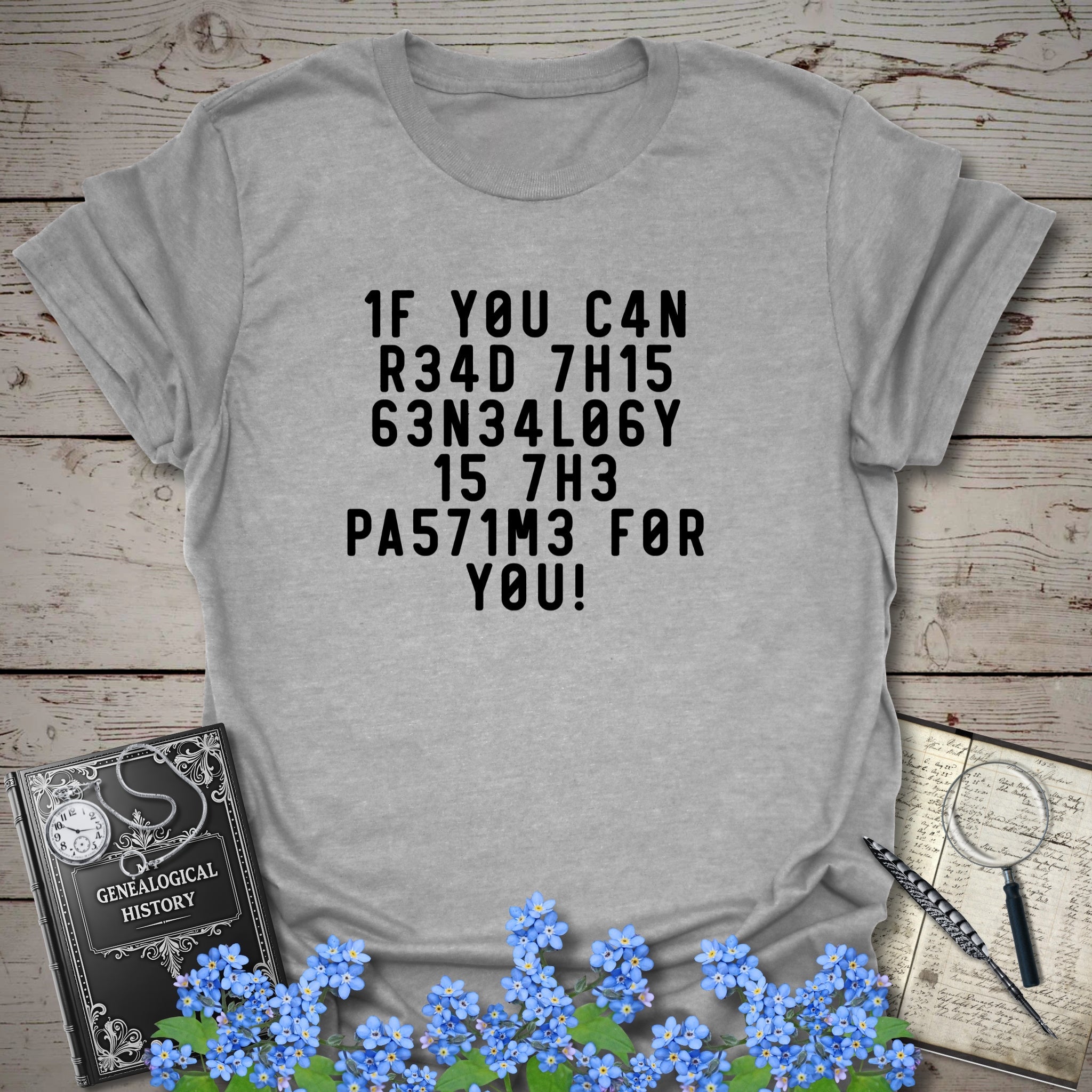 If You Can Read This T-Shirt in Sport Grey by Genealogy Keepsakes