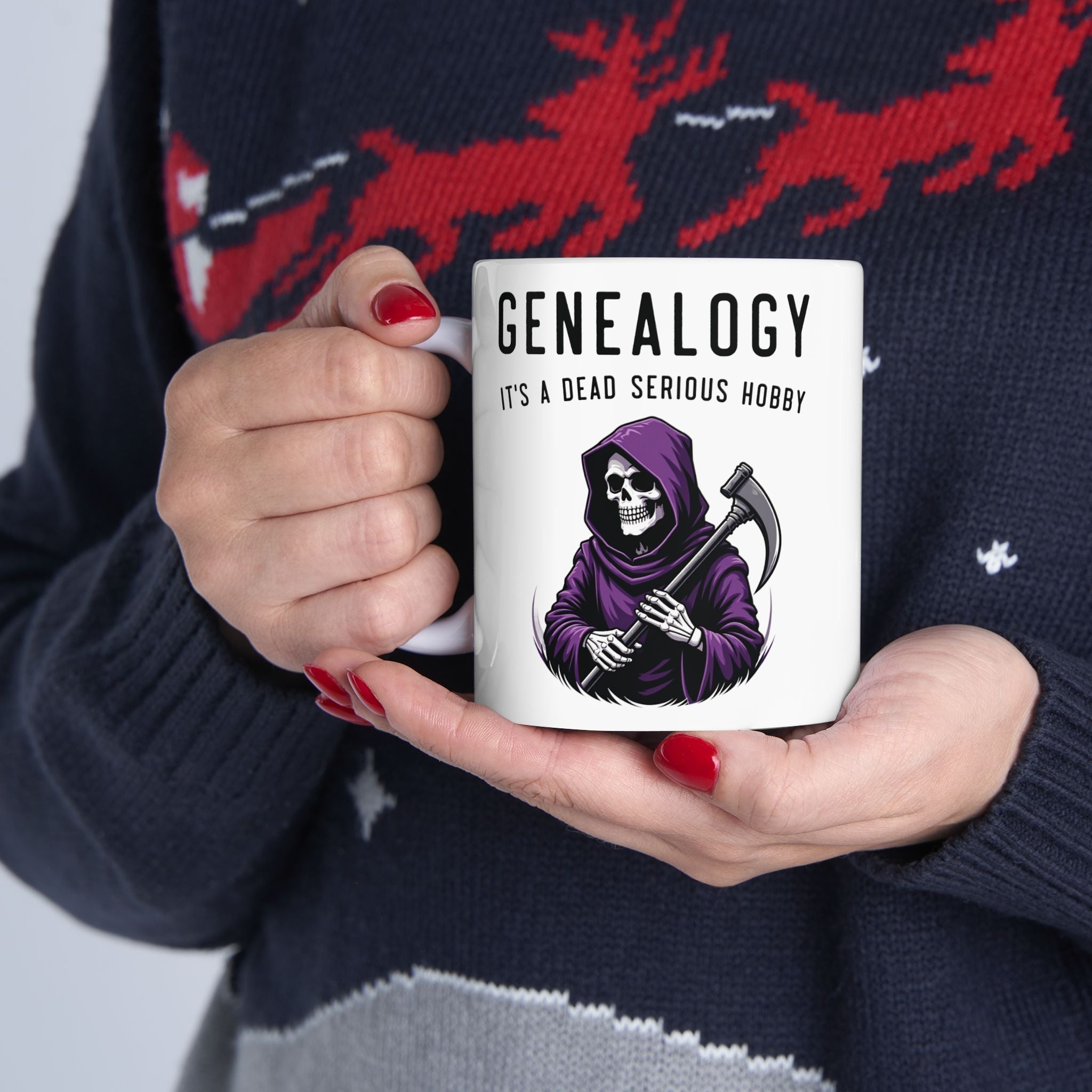 It's A Dead Serious Hobby Mug (11oz|15oz) in 11oz by Genealogy Keepsakes