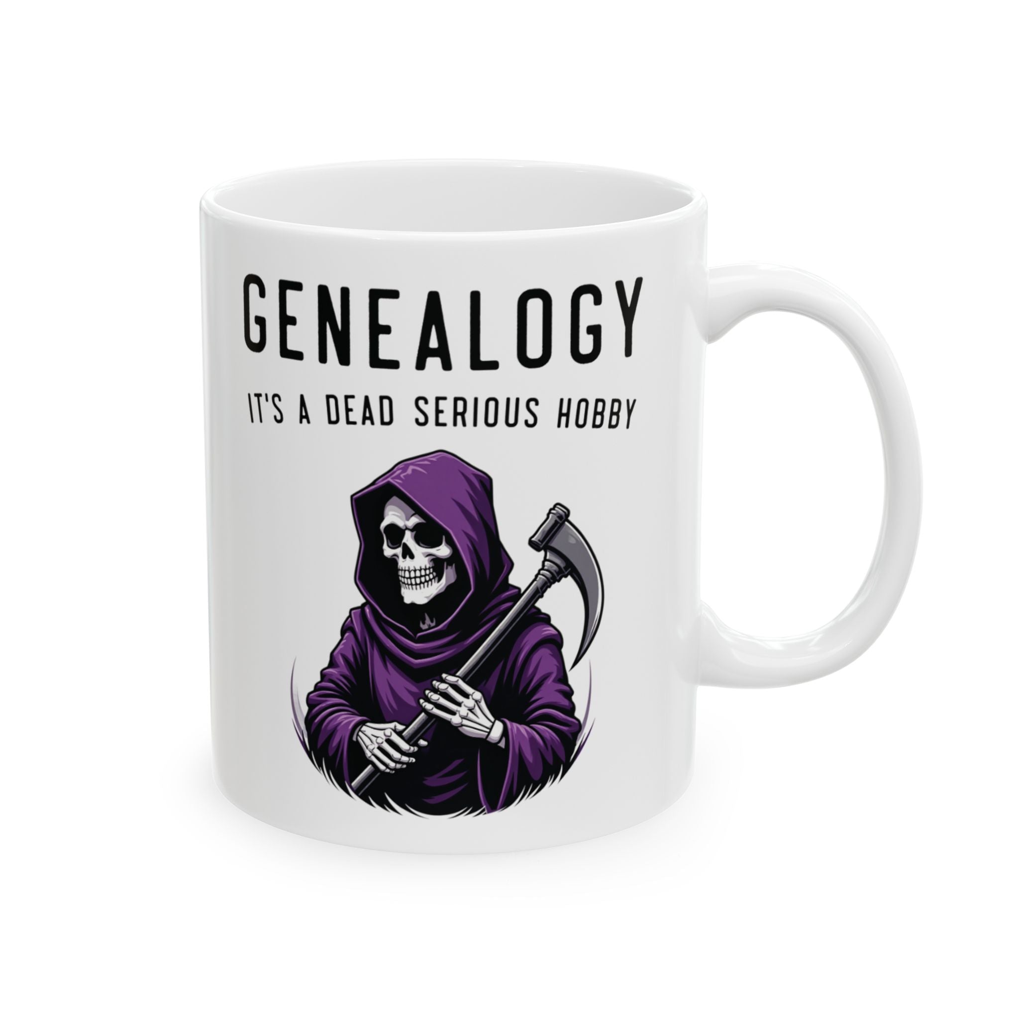 It's A Dead Serious Hobby Mug (11oz|15oz) in 11oz by Genealogy Keepsakes
