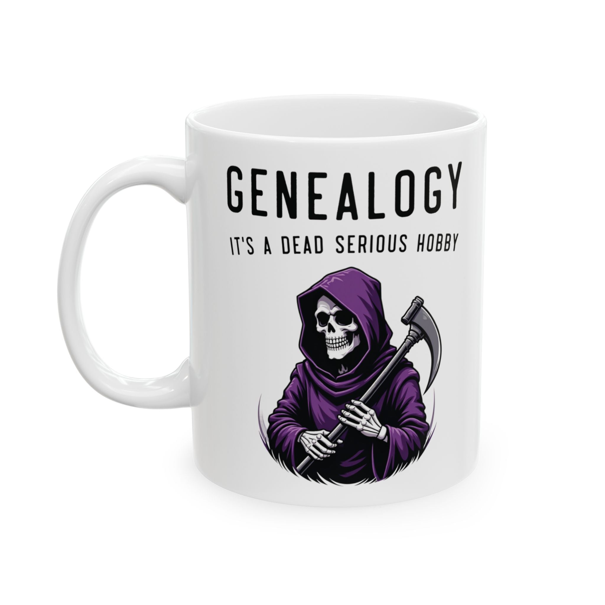 It's A Dead Serious Hobby Mug (11oz|15oz) in 11oz by Genealogy Keepsakes