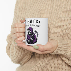It's A Dead Serious Hobby Mug (11oz|15oz) in 11oz by Genealogy Keepsakes