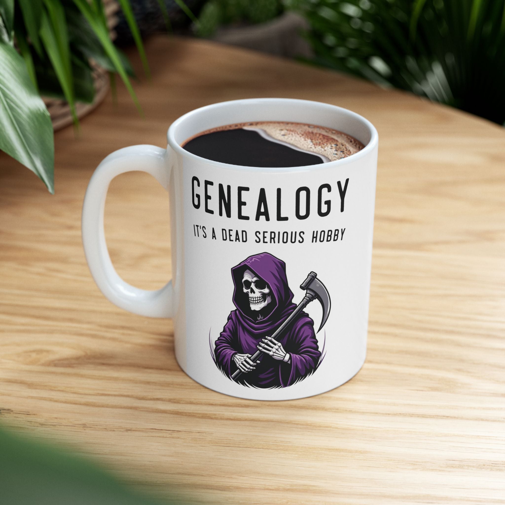 It's A Dead Serious Hobby Mug (11oz|15oz) in 11oz by Genealogy Keepsakes
