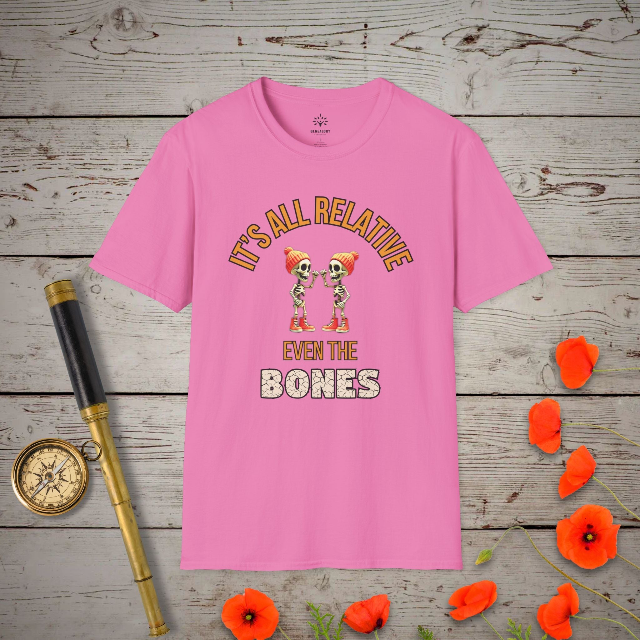 It's All Relative T-Shirt in Azalea by Genealogy Keepsakes