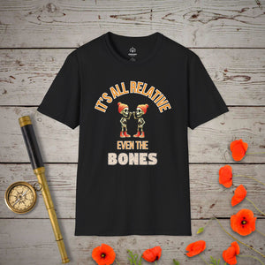 It's All Relative T-Shirt in Black by Genealogy Keepsakes