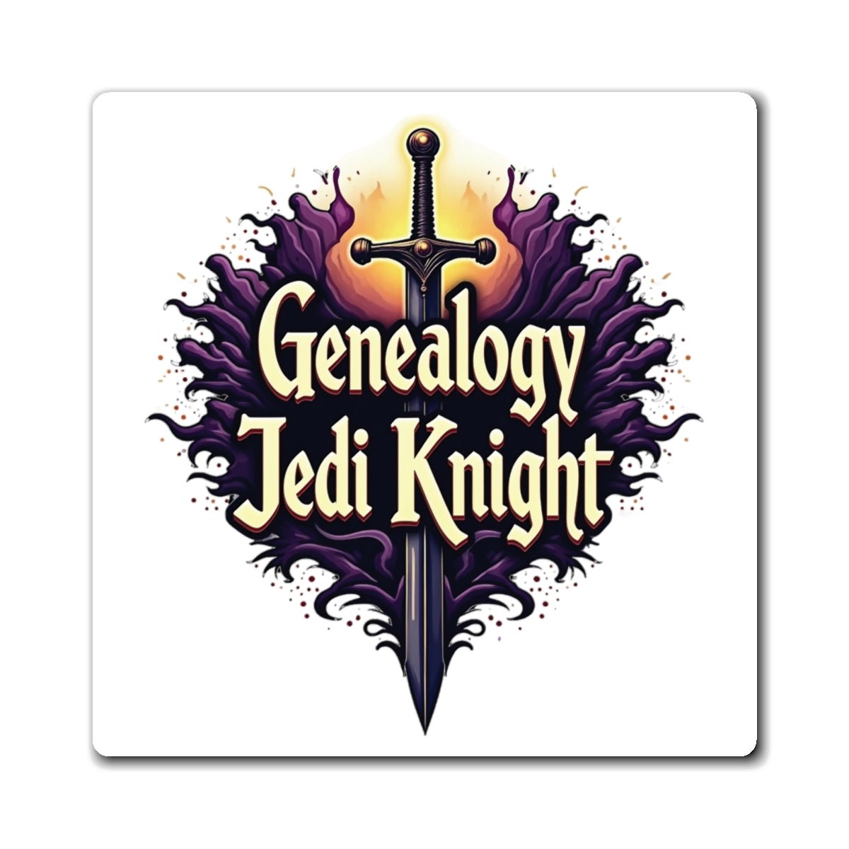 Jedi Knight Refrigerator Magnet in 6" × 6" by Genealogy Keepsakes