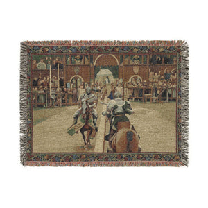 Jousting Tournament Woven Blanket in by Genealogy Keepsakes