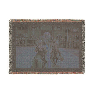 Jousting Tournament Woven Blanket in Artwork by Genealogy Keepsakes