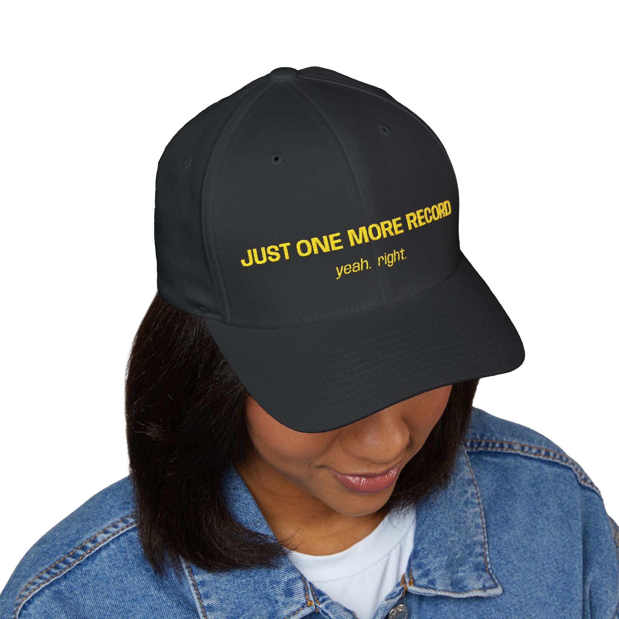 Just One More Record Embroidered Cap in by Genealogy Keepsakes