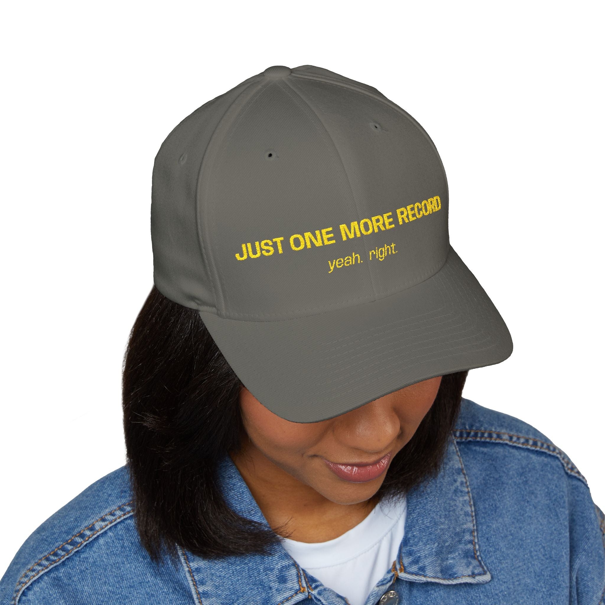 Just One More Record Embroidered Cap in by Genealogy Keepsakes