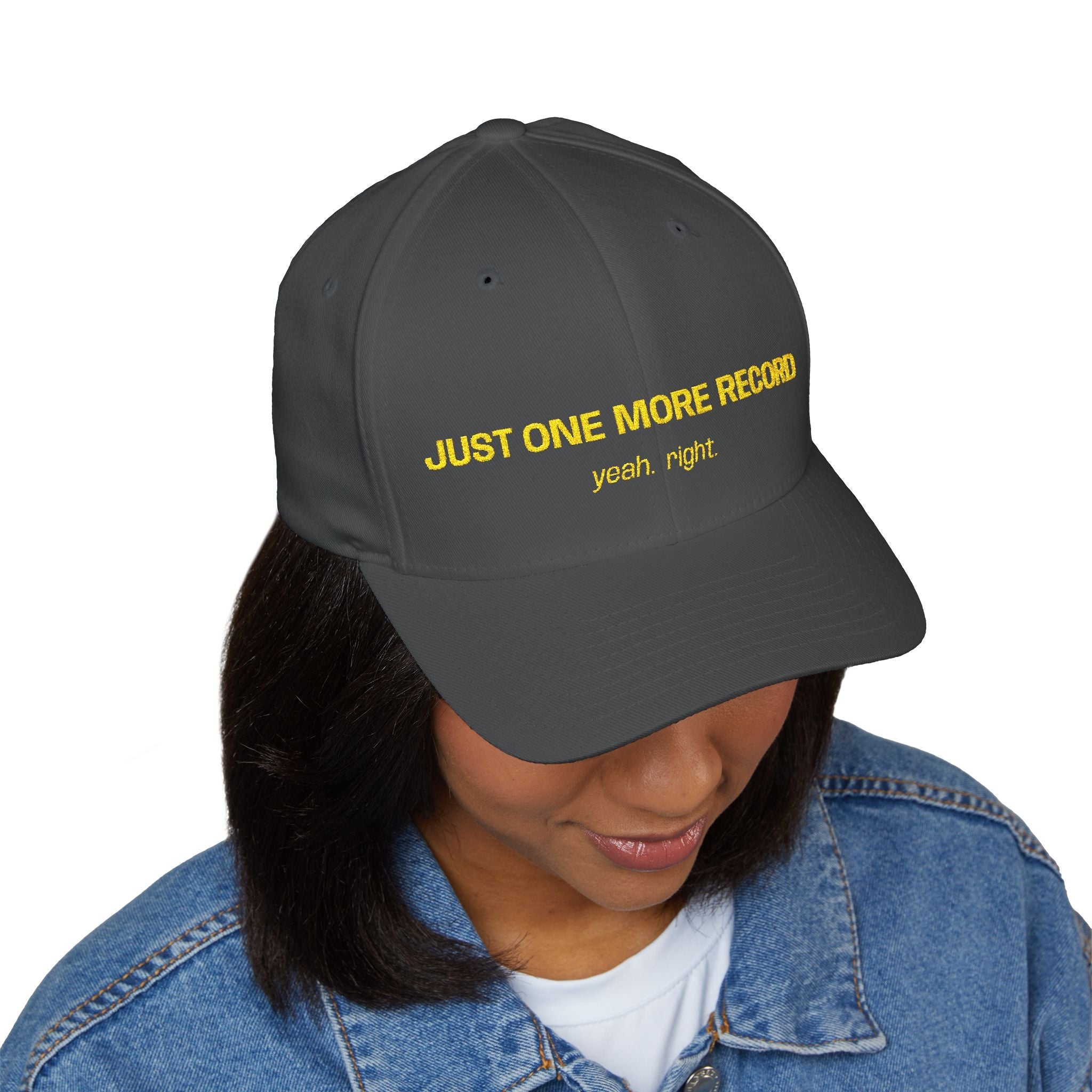 Just One More Record Embroidered Cap in by Genealogy Keepsakes
