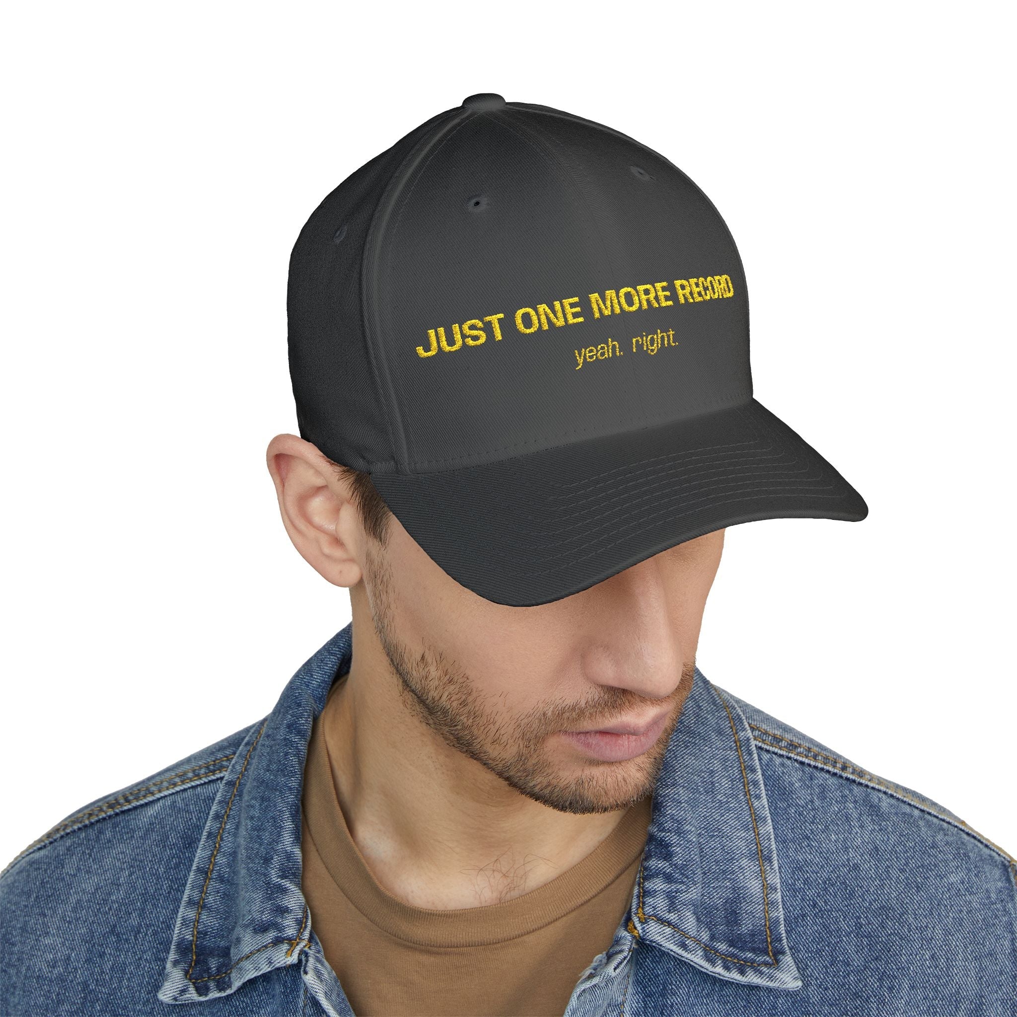 Just One More Record Embroidered Cap in by Genealogy Keepsakes