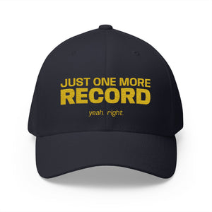 Just One More Record Embroidered Cap in Dark Navy by Genealogy Keepsakes