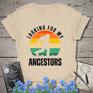 Looking For My Ancestors T-Shirt in Sand by Genealogy Keepsakes