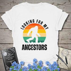 Looking For My Ancestors T-Shirt in White by Genealogy Keepsakes