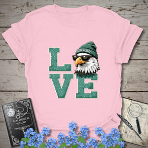 Love Genealogy T-Shirt in Light Pink by Genealogy Keepsakes