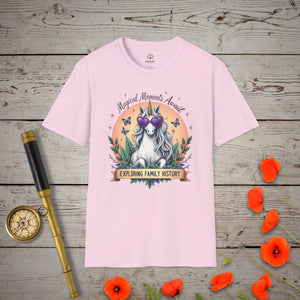 Magical Moments Await T-Shirt in Light Pink by Genealogy Keepsakes