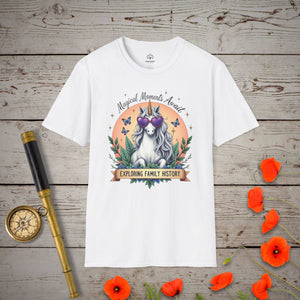 Magical Moments Await T-Shirt in White by Genealogy Keepsakes