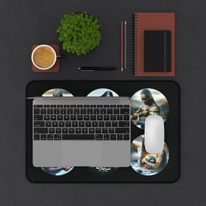Maori Guardians Desk Mat - Genealogy Keepsakes Custom Genealogy Gift - 16" × 32"