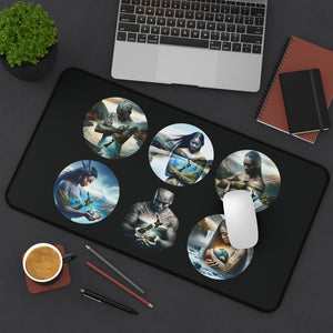 Maori Guardians Desk Mat - Genealogy Keepsakes Custom Genealogy Gift - 16" × 32"