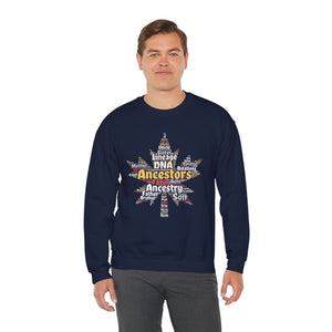 Maple Leaf Word Cloud Sweatshirt in by Genealogy Keepsakes