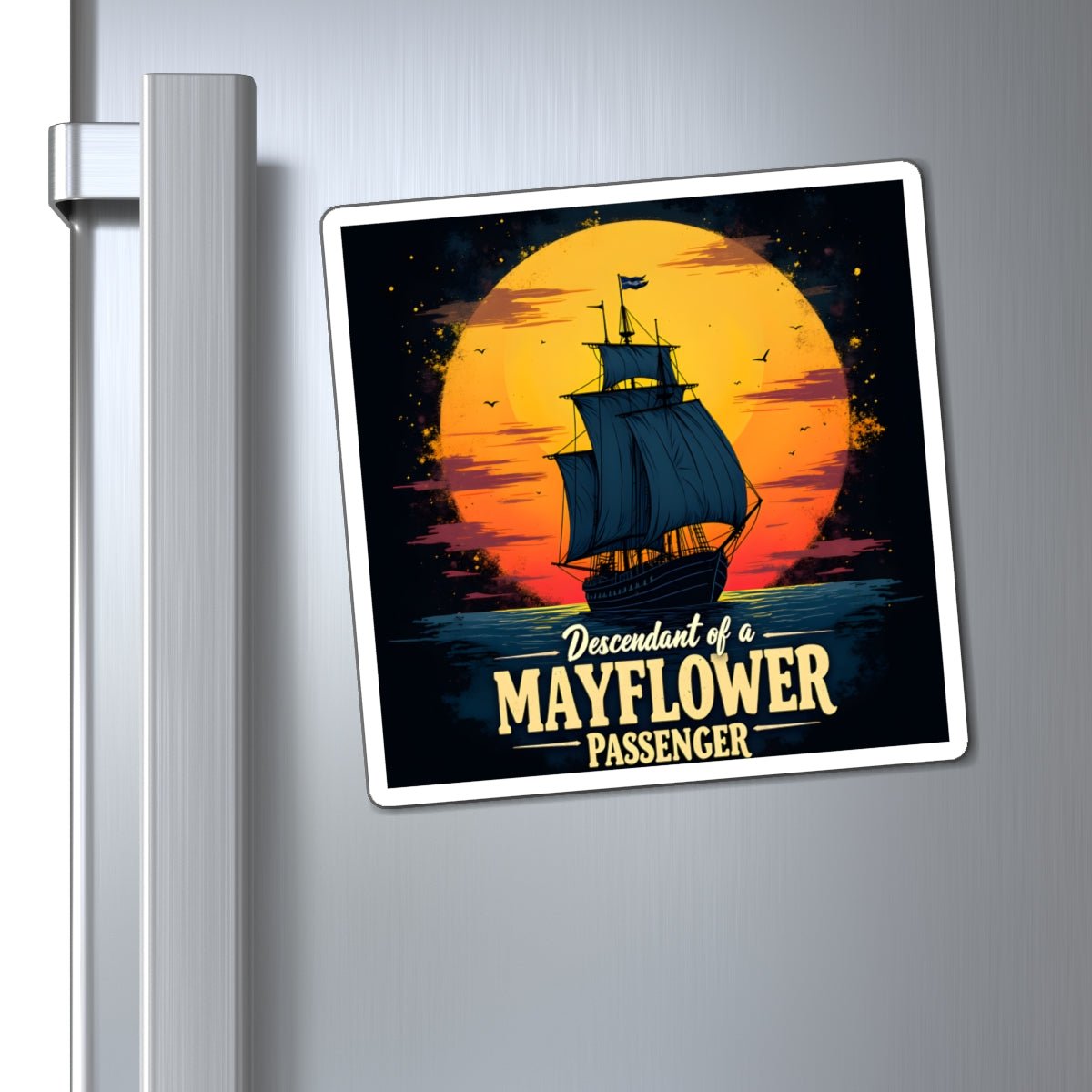 Mayflower Descendant Refrigerator Magnet in by Genealogy Keepsakes