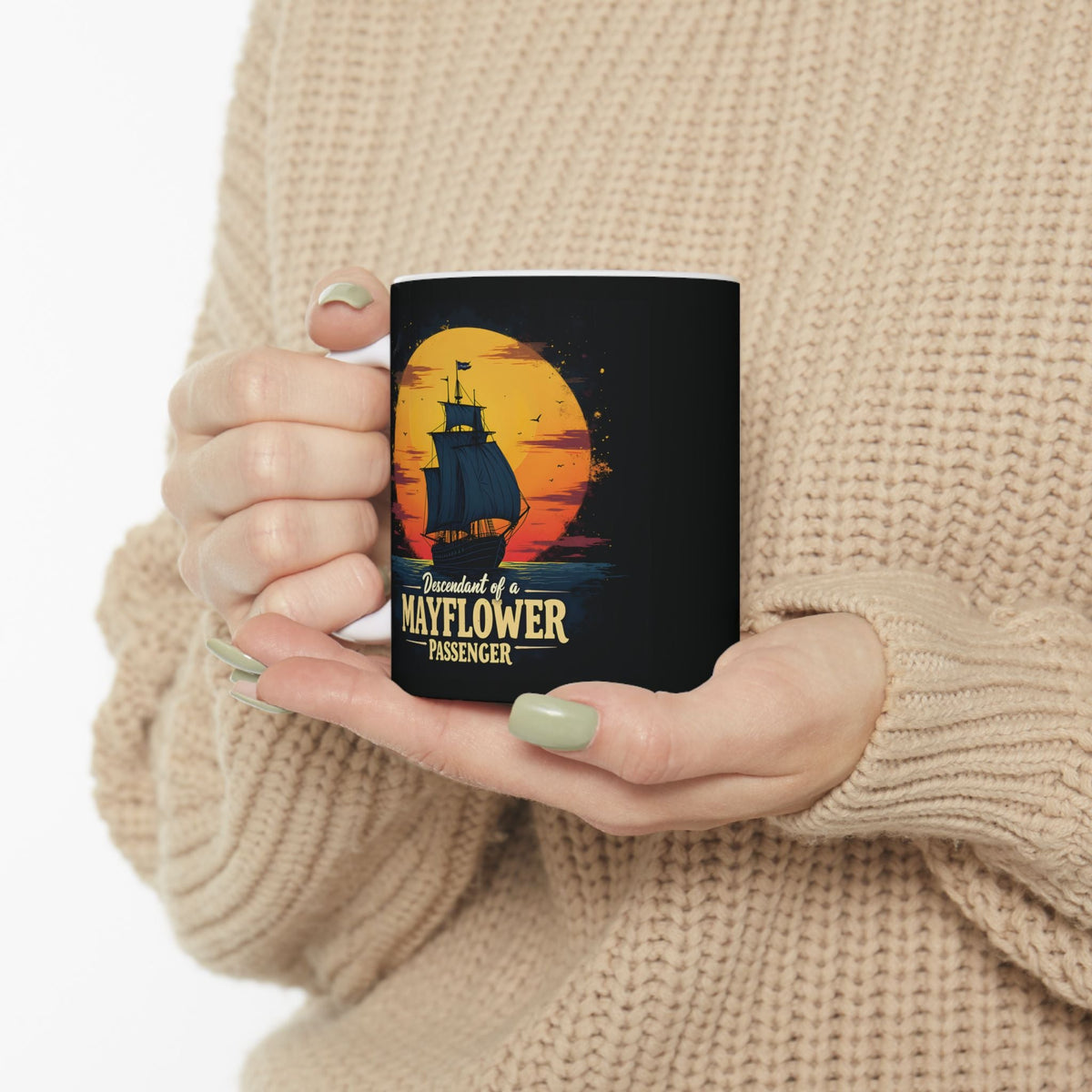 Mayflower Passenger Descendant Mug (11oz|15oz) - Genealogy Keepsakes Custom Genealogy Gift - 11oz